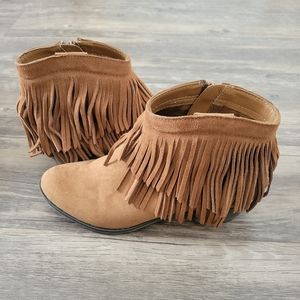 Cathy Jean fringe booties